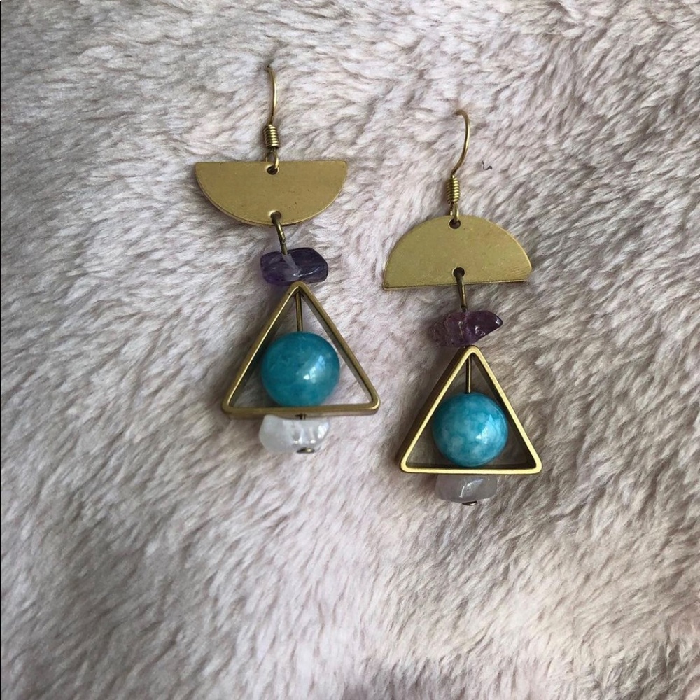 Handmade geometric earrings